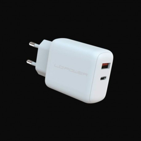 "LC-Power Charger USB-C/USB-A 45W LC-GAN-45 Weiß"