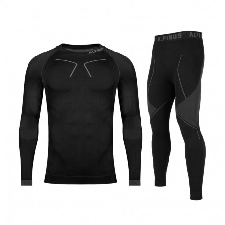 Bielizna termoaktywna męska Alpinus Tactical Base Layer Set czarno-szara GT43276 S