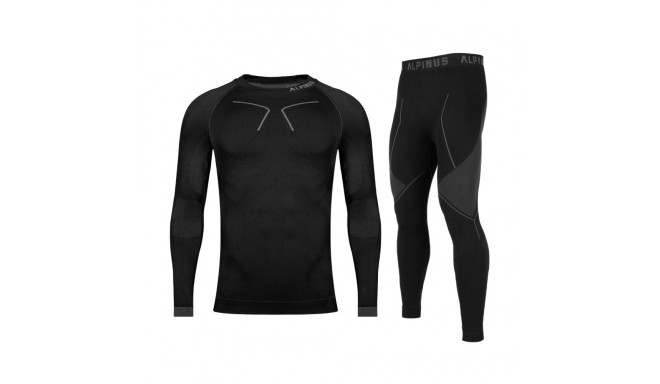 Bielizna termoaktywna męska Alpinus Tactical Base Layer Set czarno-szara GT43276 S
