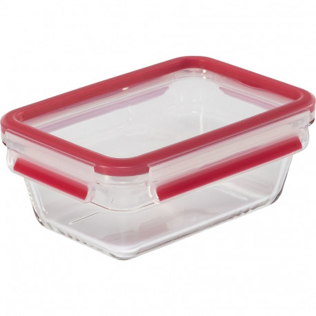 Emsa Clip&Close Glass Food Container 850 ml  red