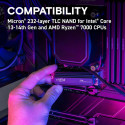 Crucial T705 jahutusradiaatoriga 2TB PCIe Gen5 NVMe M.2 SSD