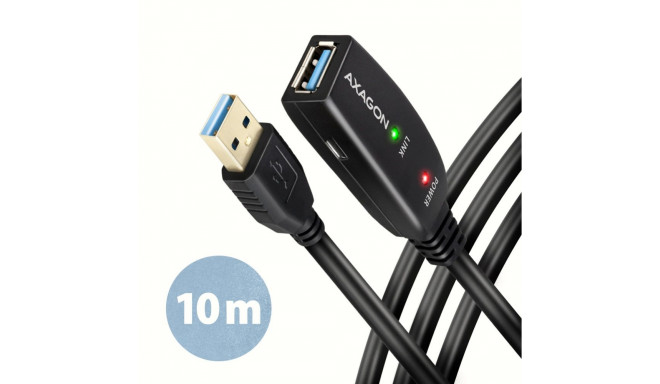 Axagon USB-A - USB-A 10 m must USB-kaabel (ADR-310)