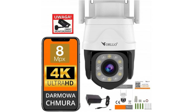 ORLLO IP-kaamera ORLLO Z17 PRO 4K välikasutuseks pööratav GSM SIM-kaardile