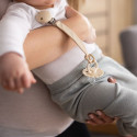 Babyono soother holder silicone beige1469/03
