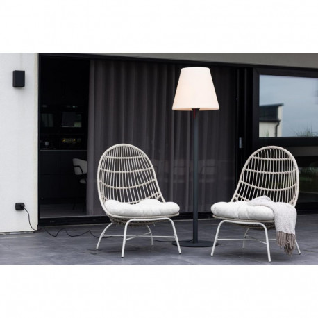 Lamp Moris, must/valge