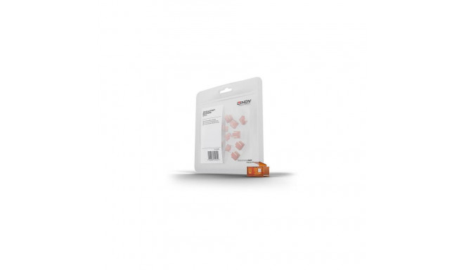 Lindy 20 x RJ-45 Port Blockers (without key), Orange
