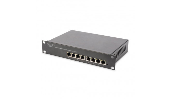 Digitus 8 pordi gigabitine PoE lüliti, 10-tolline, haldamata
