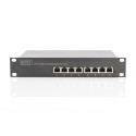 Digitus 8 pordi gigabitine PoE lüliti, 10-tolline, haldamata