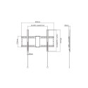 Gembird WM-80F-01 must teleri seinakinnitus/jalg 2,03 m (80")