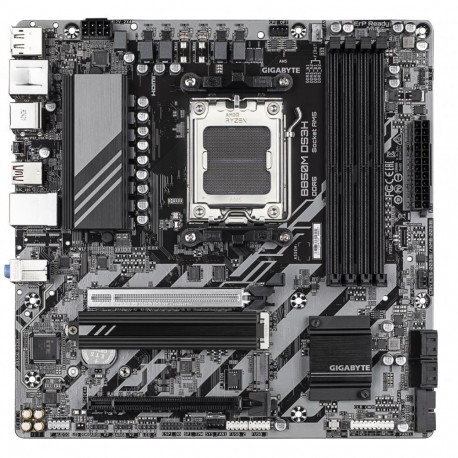GIGABYTE B850M DS3H Motherboard - AMD Ryzen 9000 Series CPUs, 16+2+2 Phases Digital VRM, up to 8200M