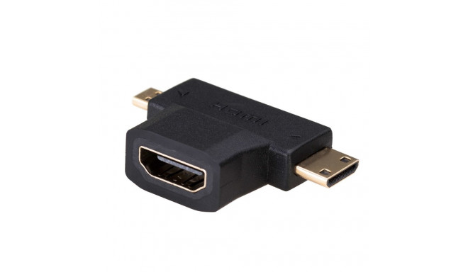 Akyga AK-AD-23 kaabli soolise vahetaja HDMI miniHDMI / microHDMI must