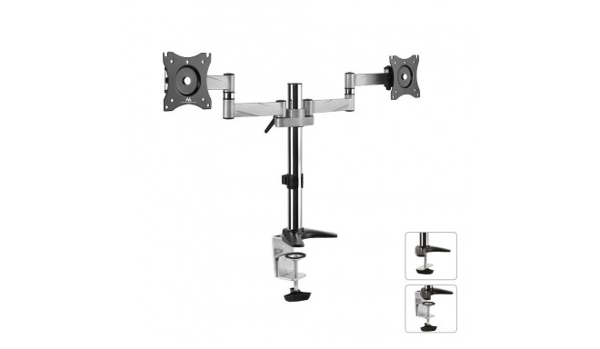 lauahoidik kahele LCD monitorile Maclean MC-714 13-27" 8kg alumiinium