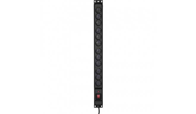 Activejet COMBO 12 pistikupesaga pikendusjuhe 1,5m must