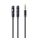 Gembird !Adapter audio microphon 3.5mm mini Jack/4PIN/0. audio cable 0.2 m 2 x 3.5mm Black
