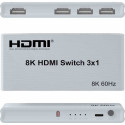 PremiumCord 8K@60Hz, 4K@144Hz HDMI switch 3:1 with remote control