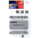PremiumCord 8K@60Hz, 4K@144Hz HDMI switch 3:1 with remote control