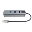 PremiumCord Adapter USB-C to Gigabit 10/100/1000Mbps + 3x USB3.2 connector