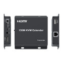 PremiumCord HDMI KVM extender 150m , over one LAN cable Cat5e/Cat6, FULL HD 1080p