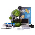 Mikroskoop lastele, Levenhuk LabZZ M101 Lime, 40x-640x, koos katsekomplektiga