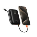 VEGER powerbank 30000 mAh with built-in cables Type C / Lightning PD QC3.0 35W K3 (W3018) black