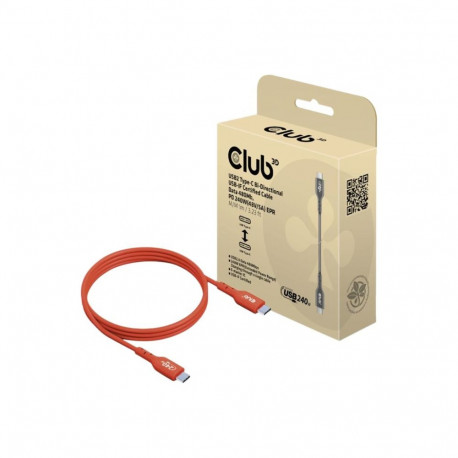 CLUB 3D USB2 Type-C Bi-Directional USB-IF Certified Cable Data 480Mb PD 240W 48V/5A EPR M/M 1m/3.23 