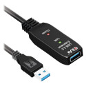 CLUB 3D USB TYPE A GEN 1 aktiivne pikenduskaabel 5 meetrit / 16,40 jalga, toetab kuni 5Gbps