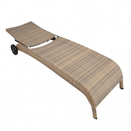 Lamamistool WICKER 73x196xH99cm, cappuccino