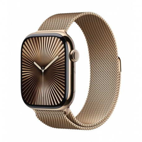 Watch Series 10 GPS + Cellular 46 mm Gold Titanium Case with Gold Milanese Loop - M/L