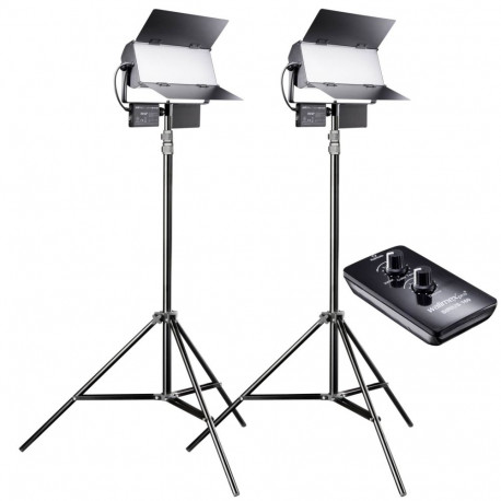 Walimex Pro Sirius 160 LED 65W päevavalgus 2-pakk statiividega