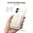 "5000mAh Mini Powerbank Wireless 15W with MagSafe white"
