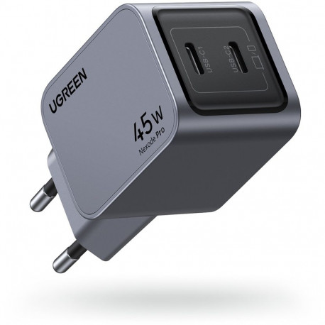 "UGREEN Nexode Pro 45W Dual USB-C GaN Fast Charger EU gray"