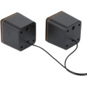 "MANHATTAN Lautsprecher fr PC und Laptop 2600 Series zwei verbundene Lautsprecher 1.4 m USB-Kabel US