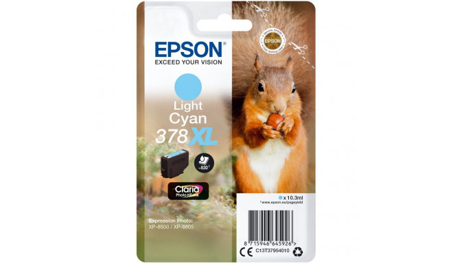 "Epson Tinte 378XL C13T37954010 Hellcyan bis zu 830 Seiten"