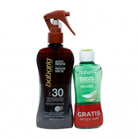 BABARIA COCO ACEITE PROTECTOR SPF30 200ML + BALSAMO AFTER SUN 1U