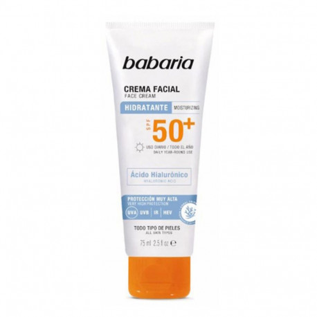 BABARIA HIDRATANTE CREMA FACIAL SPF50+ TODO TIPO DE PIEL 75ML