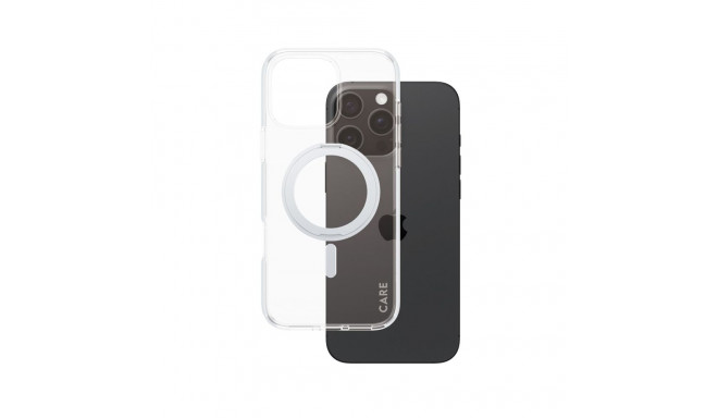 PanzerGlass CARE by ® Feature Case läbipaistev hõbedase tugijalaga ja MagSafe iPhone 16 Pro Max