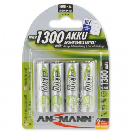 Ansmann Mignon NiMh Bateria 4xAA 1300mA