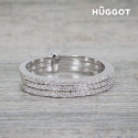 Кольцо Hûggot Three из стерлингового серебра 925 пробы с фианитами - 17,5 mm