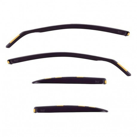 Wind deflector HEKO 23258 4D Frontal 4 pcs Rear