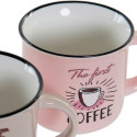Кружка Mug DKD Home Decor Coffee Фарфор Bone China (180 ml) (4 pcs)