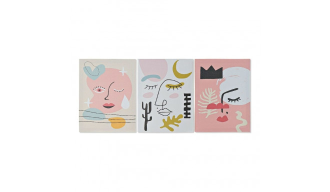 Картина DKD Home Decor Face Полотно Абстракция (30 x 1,8 x 40 cm)