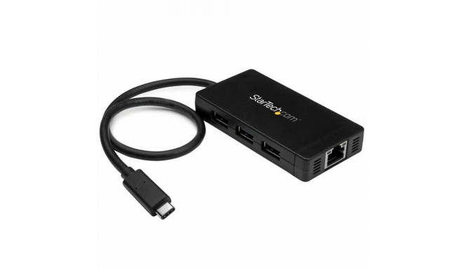 USB Hub Startech HB30C3A1GE Black 2100 W