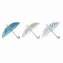 Lietussargs DKD Home Decor Zils Balts 3 Daudzums