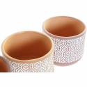 stādītājs DKD Home Decor Brūns Terakota Korāļi (14 x 14 x 12.4 cm) (3 pcs)