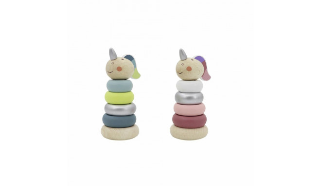 Unicorn DKD Home Decor Wood (6 x 6 x 13.5 cm) (2 pcs)