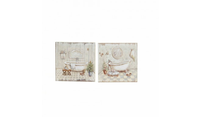 Glezna DKD Home Decor Vannas (2 gb.) (20 x 3 x 20 cm)