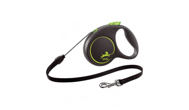 Koerarihm Flexi BLACK DESIGN 5 m Suurus S Roheline