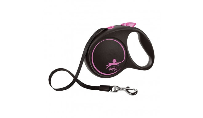 Dog Lead Flexi BLACK DESIGN 5 m Pink Size M