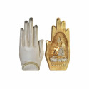 Dekoratiivkuju DKD Home Decor Hall Kuldne Buddha Vaik (10 x 7,2 x 20,9 cm) (2 Ühikut)