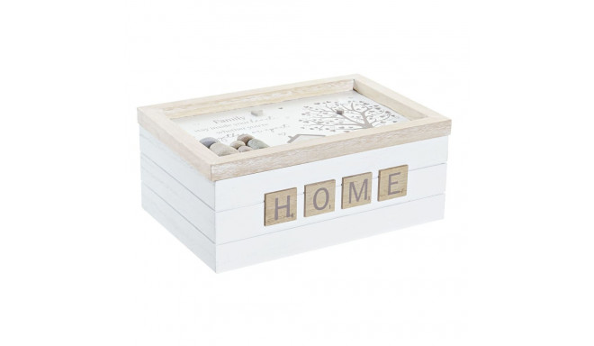 Dekoratīvs skapītis DKD Home Decor Balts Dabisks Koks MDF